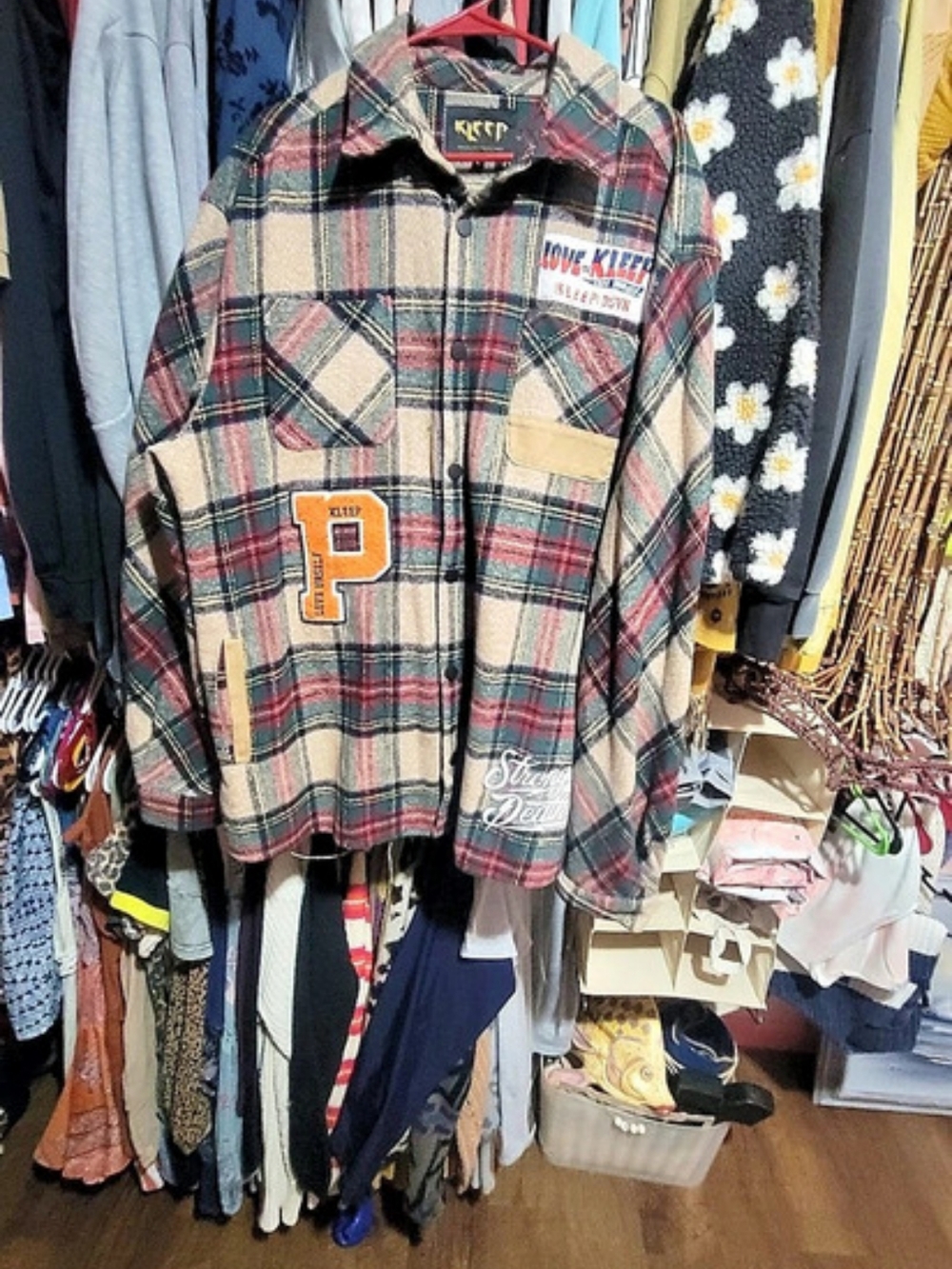 KLEEP Premium Flannel Button Down Shirt Plaid Multicolor